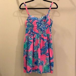 Lilly Sundress. Shell Pattern. Adjustable Straps. Worn Once. Size 2.
